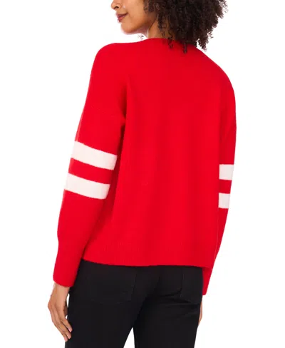 Vince Camuto Number Design Sweater In Red