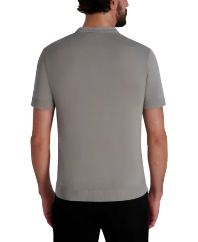 Karl Lagerfeld Men's Short Sleeve Sweater T-shirt In Gray