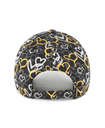 47 Brand Girls Toddler Black Pittsburgh Steelers Mural Clean Up Adjustable Hat In Multi