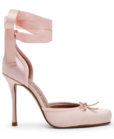 Steve Madden Larina Ankle Wrap Pump In Animal Print