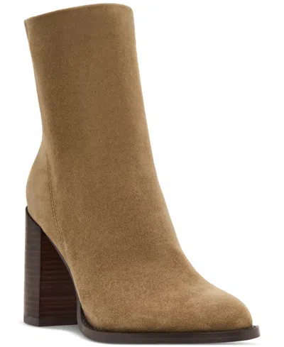 Steve Madden Obsession Block-heel Booties In Animal Print