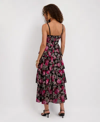 Siena Women's Sweetheart Neck Embroidered Dress In Multi