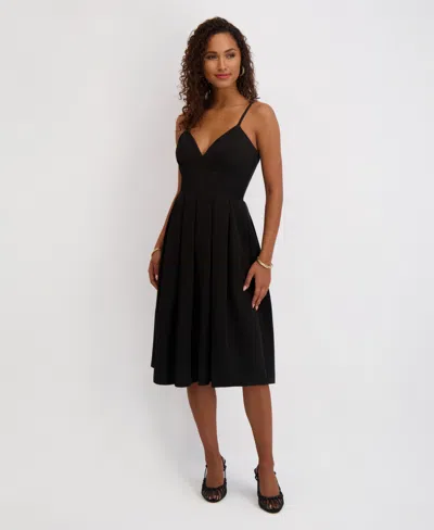 Siena Women's V-neck Sleeveless Dress In Black