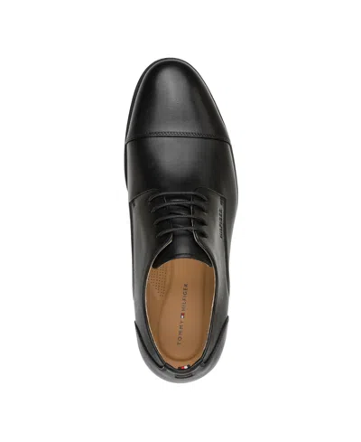 Tommy Hilfiger Leather Derby Shoe In Black