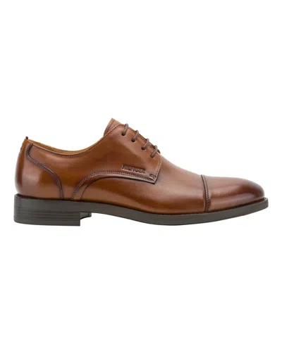 Tommy Hilfiger Leather Derby Shoe In Brown