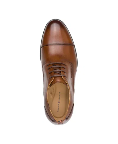 Tommy Hilfiger Leather Derby Shoe In Brown