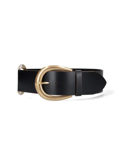 Chloé Leather Belt With Buckle In Black