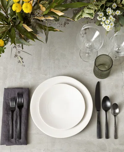 Fortessa Lucca Faceted 5-piece Place Setting In Black