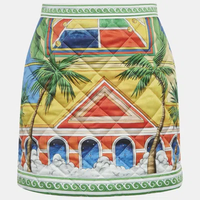 Pre-owned Casablanca Multicolor Printed Synthetic Quilted Mini Skirt S