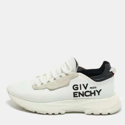 Pre-owned Givenchy White Leather And Suede Spectre Lace Up Sneakers Size 39