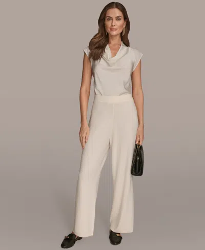 Donna Karan Women's Pull-on Sweater Pants In White