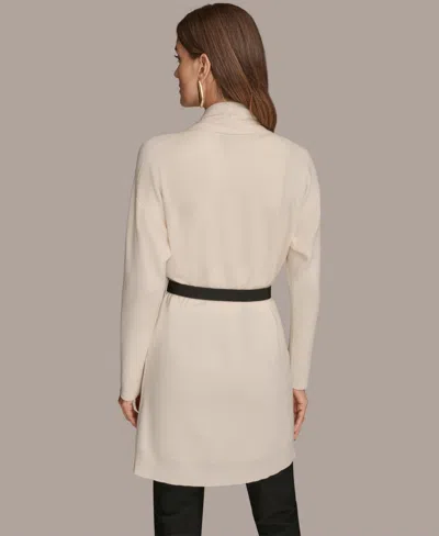 Donna Karan Women's Belted Open-front Cardigan In Neutral