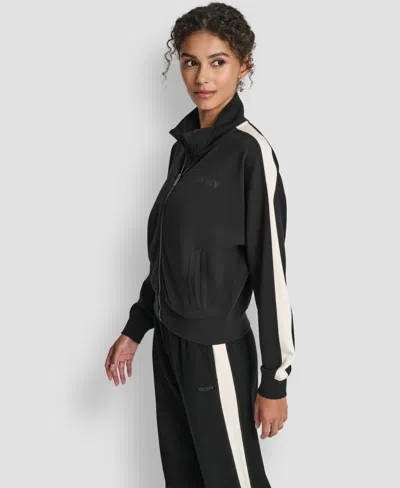 Dkny Stripe Full Zip Track Jacket In Multi