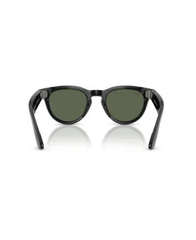 Ray Ban Unisex Ai Meta Gen2 Headliner Sunglasses, Rw4013 In Green