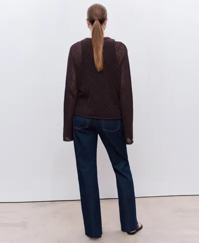 Mango Maternity Straight Jeans Open Blue In Blue