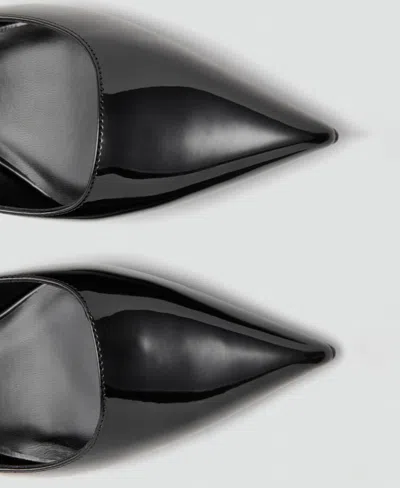 Mango Women's Kitten-heel Patent Leather Shoes In Black