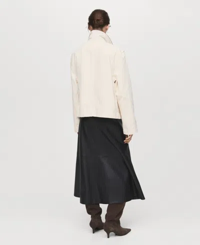 Mango Women's Leather-effect Midi Skirt In Black