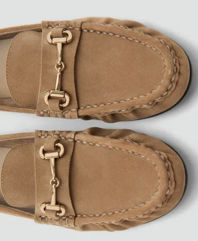 Mango Suede Bit Loafer In Brown