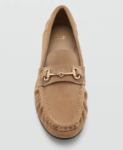 Mango Suede Bit Loafer In Brown