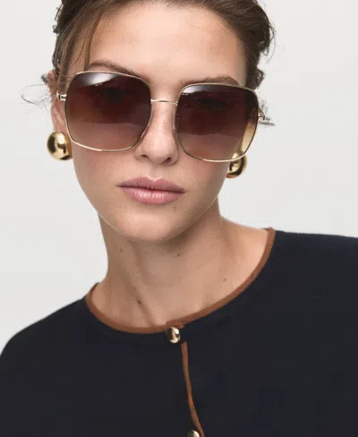 Mango Split Cuff Button Front Cardigan In Black