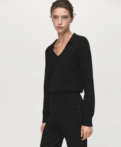 Mango Women's Straight Strass Leggings In Black