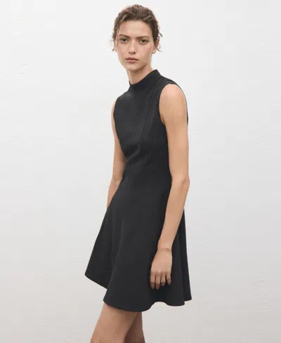 Mango Women's Short Seams Dress In Black