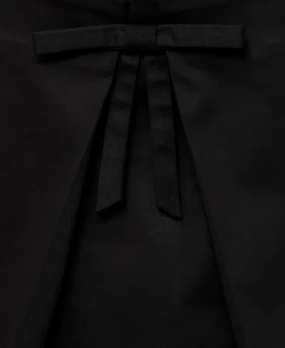 Mango Bow Cotton Blend Miniskort In Black