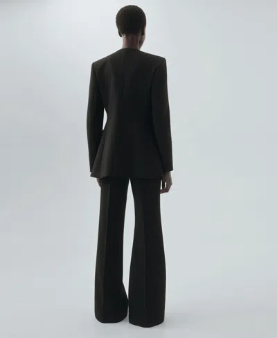 Mango Selection Fitted Suit Jacket In Black