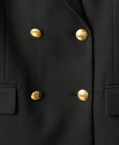 Mango Women's Double-breasted Blazer In Black