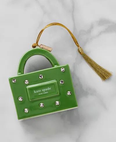 Kate Spade Be Jolly Icon Sam Bag Ornament In Green