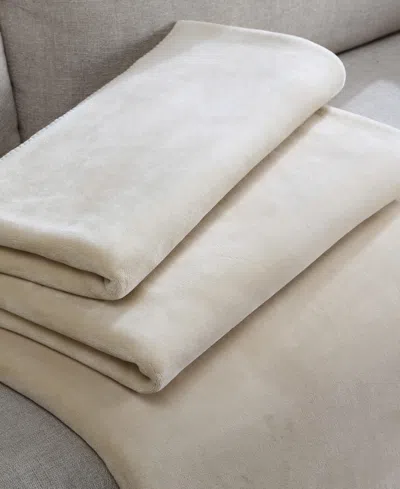 Calvin Klein Modern Solid Reversible Blanket, King In Neutral