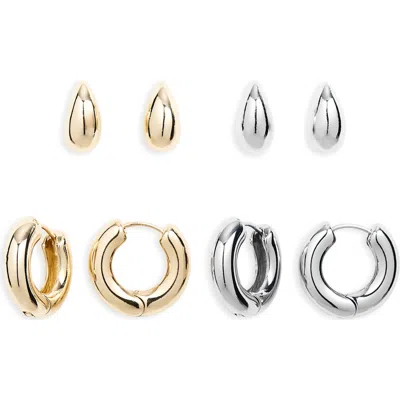 Tasha Set Of 4 Hoop Earrings In Multi