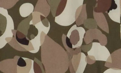 Area Stars Keri Floral Long Sleeve Tiered Shirtdress In Brown