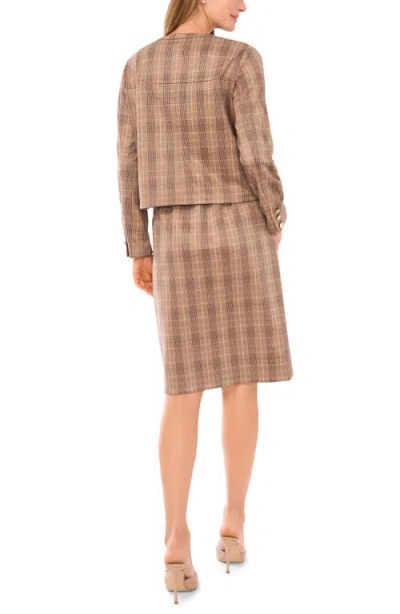 Ted Baker Plaid Jacket In Brown