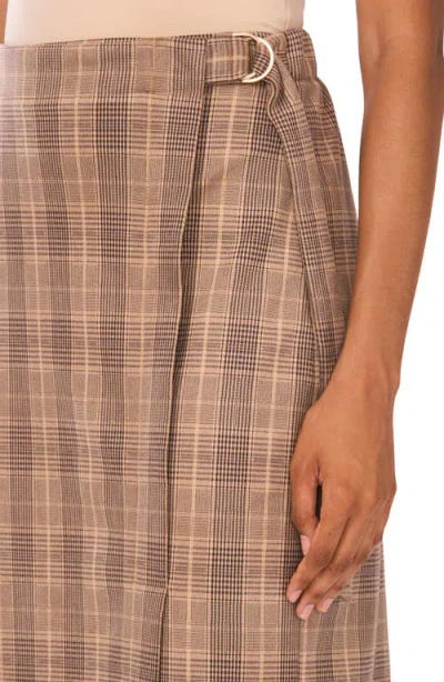 Ted Baker Plaid Faux Wrap A-line Skirt In Multi