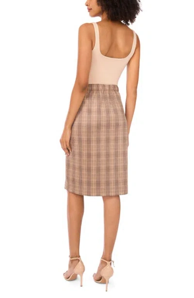 Ted Baker Plaid Faux Wrap A-line Skirt In Multi