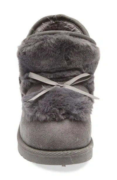Olivia Miller Kids' Faux Fur Lined Slipper Boot In Gray