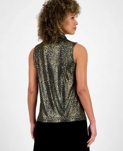 Kasper Women's Sleeveless Knot Front Jersey Top In Green