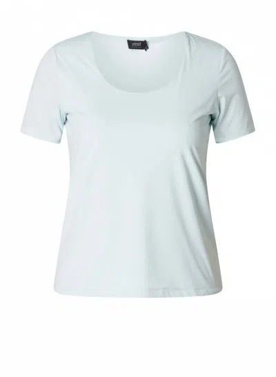 Yest Women's Salma Short Sleeve Top In Pastel Blue In Blue