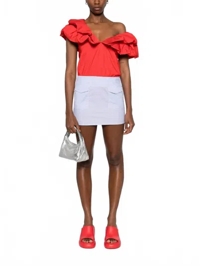 Essential Antwerp Hillary V-neck Bodysuit In Red In Multi