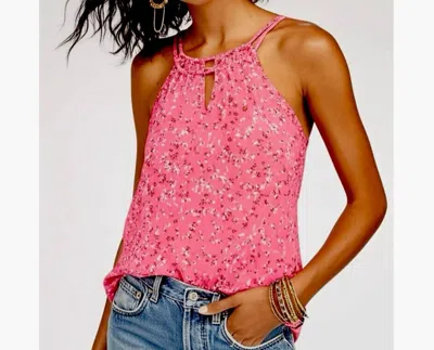 41 Hawthorn Cottage Floral Tank Top In Bright Pink In Pink