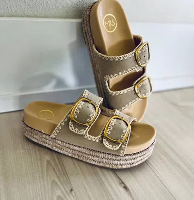 Maker's Women's Clara Slides In Taupe In Gray