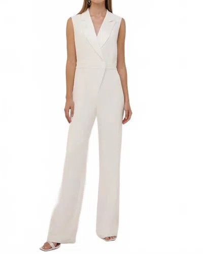 Simkhai Reyna Crepe Tailored Jumpsuit In White In White