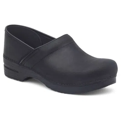 Dansko Narrow Pro Cabrio Womens Leather Round Toe Clogs In Black