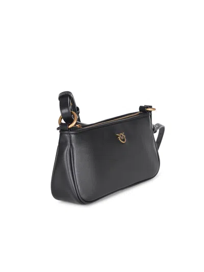 Pinko Leather Mini Baguette Bag In Black