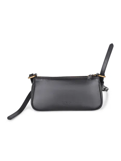 Pinko Leather Mini Baguette Bag In Black