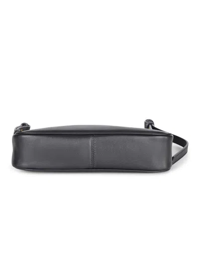 Pinko Leather Mini Baguette Bag In Black