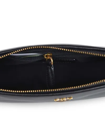 Pinko Leather Mini Baguette Bag In Black