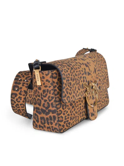 Pinko Love One Slouchy Classic Shoulder Bag In Brown