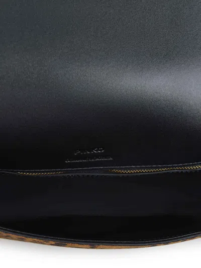 Pinko Love One Slouchy Classic Shoulder Bag In Brown